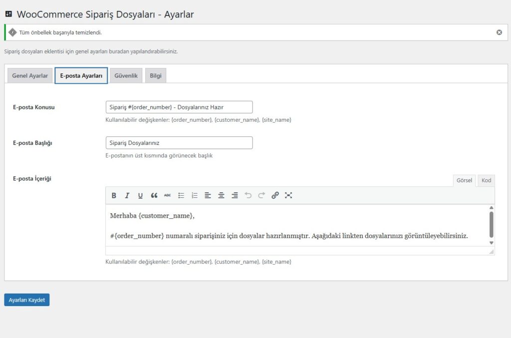 WooCommerce Siparişe Dosya Ekleme Eklentisi ( Admin Tarafından) - WordPress
